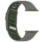 For Apple Watch 46mm / 49mm / 45mm / 44mm Oblique Buckle Breathable Two-Color Silicone Watch Band(Olive Green Gray Army Pants Khaki) - 3