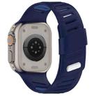For Apple Watch 46mm / 49mm / 45mm / 44mm Oblique Buckle Breathable Two-Color Silicone Watch Band(Shades of Navy) - 2