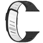 For Apple Watch 46mm / 49mm / 45mm / 44mm Oblique Buckle Breathable Two-Color Silicone Watch Band(Black White) - 3