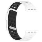 For Apple Watch 46mm / 49mm / 45mm / 44mm Oblique Buckle Breathable Two-Color Silicone Watch Band(White Black) - 3