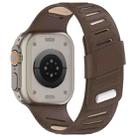 For Apple Watch 46mm / 49mm / 45mm / 44mm Oblique Buckle Breathable Two-Color Silicone Watch Band(Milk Tea Chocolate) - 2