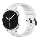 For Samsung Galaxy Watch8 / Watch8 Classic Black Buckle Round Tail Silicone Watch Band(White) - 1