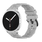 For Samsung Galaxy Watch8 / Watch8 Classic Black Buckle Round Tail Silicone Watch Band(Gray) - 1