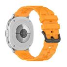 For Samsung Galaxy Watch8 / Watch8 Classic Black Buckle Round Tail Silicone Watch Band(Amber Yellow) - 2