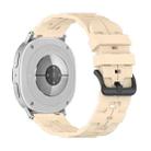 For Samsung Galaxy Watch8 / Watch8 Classic Black Buckle Round Tail Silicone Watch Band(Beige) - 2