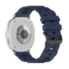 For Samsung Galaxy Watch8 / Watch8 Classic Black Buckle Round Tail Silicone Watch Band(Navy Blue) - 2