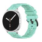 For Samsung Galaxy Watch8 / Watch8 Classic Black Buckle Round Tail Silicone Watch Band(Teal Blue) - 1
