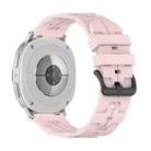For Samsung Galaxy Watch8 / Watch8 Classic Black Buckle Round Tail Silicone Watch Band(Rose Pink) - 2