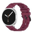 For Samsung Galaxy Watch8 / Watch8 Classic Black Buckle Round Tail Silicone Watch Band(Wine Red) - 1