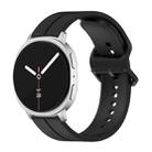 For Samsung Galaxy Watch8 / Watch8 Classic Colorful Buckle Grooved Silicone Watch Band(Black) - 1