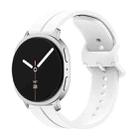 For Samsung Galaxy Watch8 / Watch8 Classic Colorful Buckle Grooved Silicone Watch Band(White) - 1