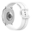 For Samsung Galaxy Watch8 / Watch8 Classic Colorful Buckle Grooved Silicone Watch Band(White) - 2