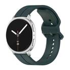 For Samsung Galaxy Watch8 / Watch8 Classic Colorful Buckle Grooved Silicone Watch Band(Dark Green) - 1