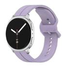 For Samsung Galaxy Watch8 / Watch8 Classic Colorful Buckle Grooved Silicone Watch Band(Light Purple) - 1