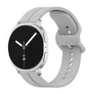 For Samsung Galaxy Watch8 / Watch8 Classic Colorful Buckle Grooved Silicone Watch Band(Light Gray) - 1