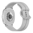 For Samsung Galaxy Watch8 / Watch8 Classic Colorful Buckle Grooved Silicone Watch Band(Light Gray) - 2