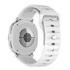 For Samsung Galaxy Watch8 / Watch8 Classic Wave Texture Stud Buckle Silicone Watch Band(White) - 2