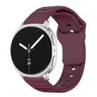 For Samsung Galaxy Watch8 / Watch8 Classic Wave Texture Stud Buckle Silicone Watch Band(Wine Red) - 1