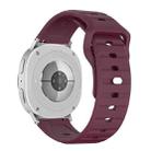 For Samsung Galaxy Watch8 / Watch8 Classic Wave Texture Stud Buckle Silicone Watch Band(Wine Red) - 2