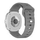 For Samsung Galaxy Watch8 / Watch8 Classic Wave Texture Stud Buckle Silicone Watch Band(Gray) - 2