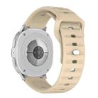 For Samsung Galaxy Watch8 / Watch8 Classic Wave Texture Stud Buckle Silicone Watch Band(Beige) - 2