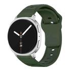 For Samsung Galaxy Watch8 / Watch8 Classic Wave Texture Stud Buckle Silicone Watch Band(Army Green) - 1