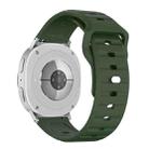 For Samsung Galaxy Watch8 / Watch8 Classic Wave Texture Stud Buckle Silicone Watch Band(Army Green) - 2