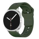 For Samsung Galaxy Watch8 / Watch8 Classic Round Dots Stud Buckle Silicone Watch Band(Army Green) - 1