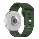 For Samsung Galaxy Watch8 / Watch8 Classic Round Dots Stud Buckle Silicone Watch Band(Army Green) - 2