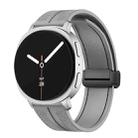 For Samsung Galaxy Watch8 / Watch8 Classic Fold Magnetic Buckle Hybrid Nylon Silicone Watch Band(Gray) - 1