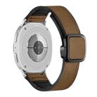 For Samsung Galaxy Watch8 / Watch8 Classic Square Magnetic Buckle Leather Skin Silicone Watch Band(Crazy Horse Dark Brown) - 1