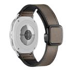 For Samsung Galaxy Watch8 / Watch8 Classic Square Magnetic Buckle Leather Skin Silicone Watch Band(Brown) - 1