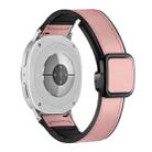 For Samsung Galaxy Watch8 / Watch8 Classic Square Magnetic Buckle Leather Skin Silicone Watch Band(Pink) - 1