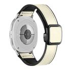 For Samsung Galaxy Watch8 / Watch8 Classic Square Magnetic Buckle Leather Skin Silicone Watch Band(Beige) - 1