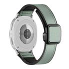 For Samsung Galaxy Watch8 / Watch8 Classic Square Magnetic Buckle Leather Skin Silicone Watch Band(Azure) - 1