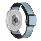 For Samsung Galaxy Watch8 / Watch8 Classic Square Magnetic Buckle Leather Skin Silicone Watch Band(Starlight Blue) - 1