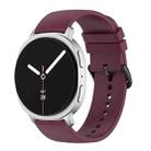 For Samsung Galaxy Watch8 / Watch8 Classic Round Tail Silicone Watch Band(Wine Red) - 1