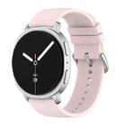 For Samsung Galaxy Watch8 / Watch8 Classic Round Tail Silicone Watch Band(Light Pink) - 1