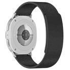 For Samsung Galaxy Watch8 / Watch8 Classic Cloud Wood Grain Magnetic Silicone Watch Band(Black) - 2