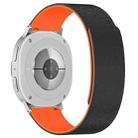 For Samsung Galaxy Watch8 / Watch8 Classic Cloud Wood Grain Magnetic Silicone Watch Band(Black Orange) - 2