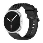 For Samsung Galaxy Watch8 / Watch8 Classic Black Buckle Spruce Silicone Watch Band(Black) - 1