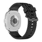 For Samsung Galaxy Watch8 / Watch8 Classic Black Buckle Spruce Silicone Watch Band(Black) - 2