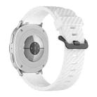 For Samsung Galaxy Watch8 / Watch8 Classic Black Buckle Spruce Silicone Watch Band(White) - 2