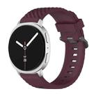 For Samsung Galaxy Watch8 / Watch8 Classic Black Buckle Spruce Silicone Watch Band(Wine Red) - 1