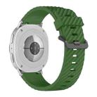 For Samsung Galaxy Watch8 / Watch8 Classic Black Buckle Spruce Silicone Watch Band(Army Green) - 2