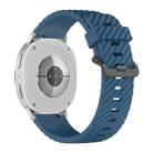 For Samsung Galaxy Watch8 / Watch8 Classic Black Buckle Spruce Silicone Watch Band(Dark Blue) - 2