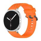 For Samsung Galaxy Watch8 / Watch8 Classic Black Buckle Spruce Silicone Watch Band(Orange) - 1