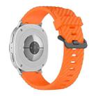 For Samsung Galaxy Watch8 / Watch8 Classic Black Buckle Spruce Silicone Watch Band(Orange) - 2