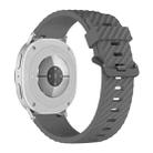 For Samsung Galaxy Watch8 / Watch8 Classic Black Buckle Spruce Silicone Watch Band(Space Gray) - 2