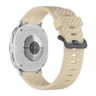 For Samsung Galaxy Watch8 / Watch8 Classic Black Buckle Spruce Silicone Watch Band(Beige) - 2